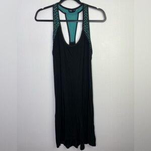 Oakley Black and Teal Backless Dress